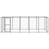 Outdoor Dog Kennel Steel with Roof 130.2 ftÂ²