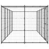 Outdoor Dog Kennel Steel with Roof 130.2 ftÂ²