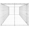 Outdoor Dog Kennel Galvanized Steel with Roof 234.4 ftÂ²