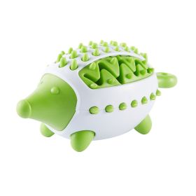 Pet Dog Toy Interactive TPR Leaking Food Toys For Small Large Dogs Cat Chewing Toys Pet Tooth Cleaning Indestructible Puppy Toys (Color: Green)